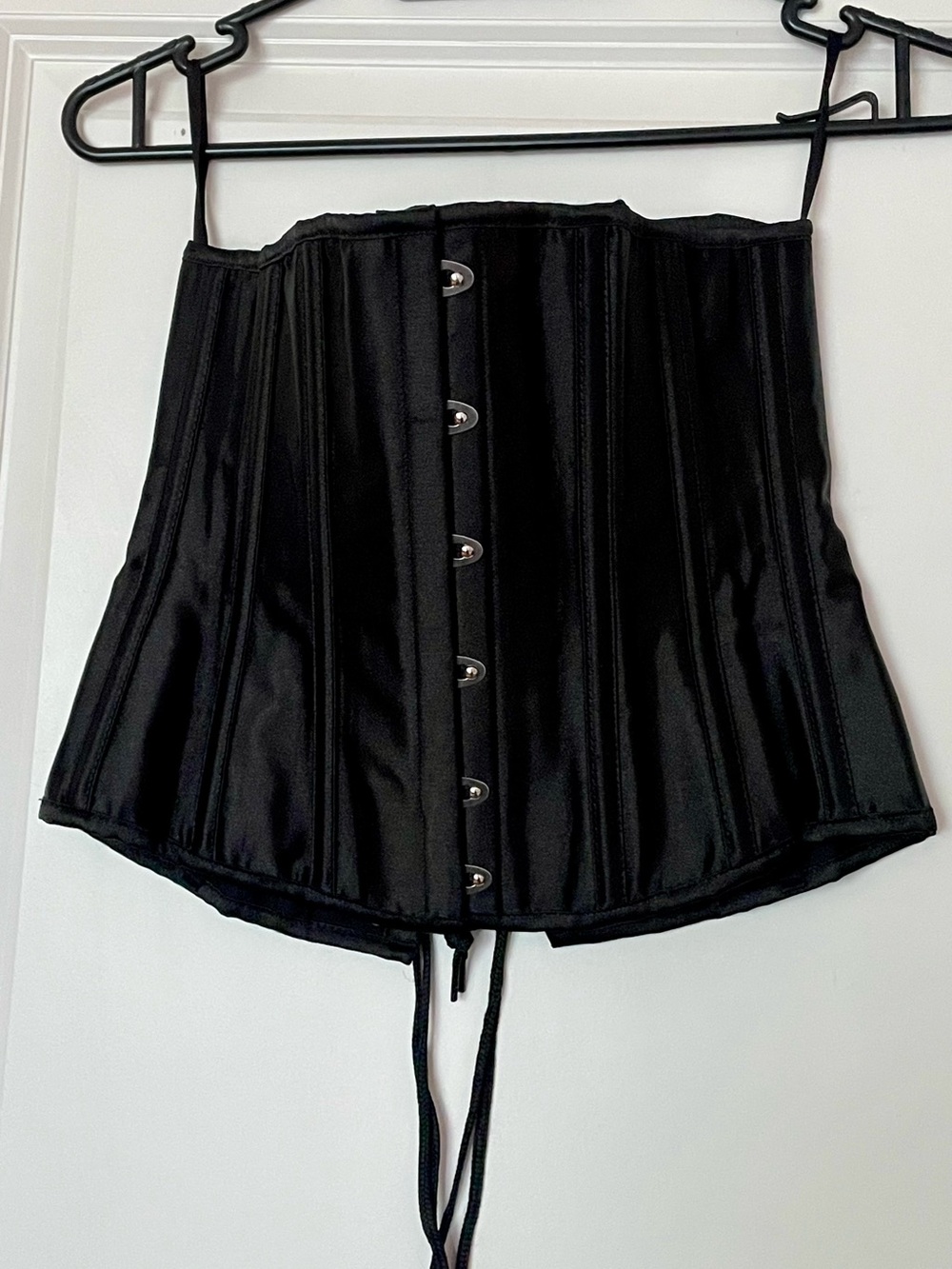 Black Satin Under Bust Corset